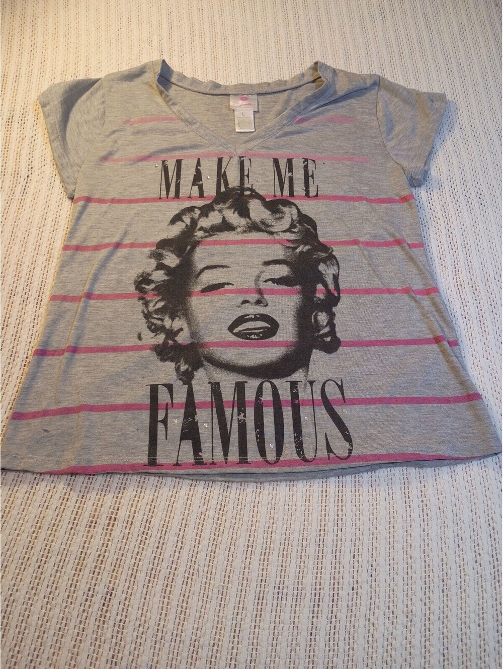 Marilyn Monroe Make Me Famous Graphic T-Shirt Large